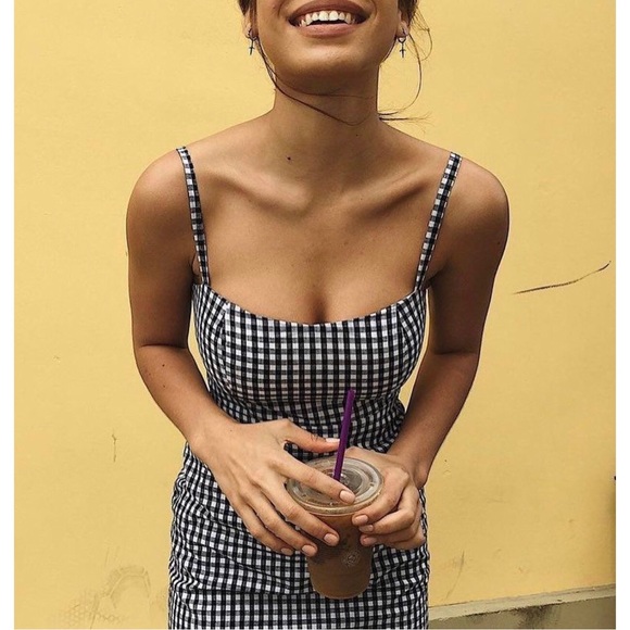 Dresses & Skirts - Black White Gingham Mini Dress